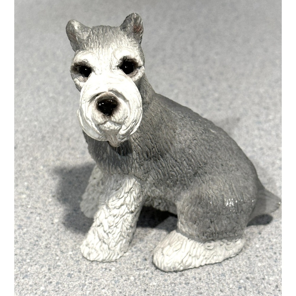 Gray 4" Stone Critter SCHNAUZER DOG USA Figurine